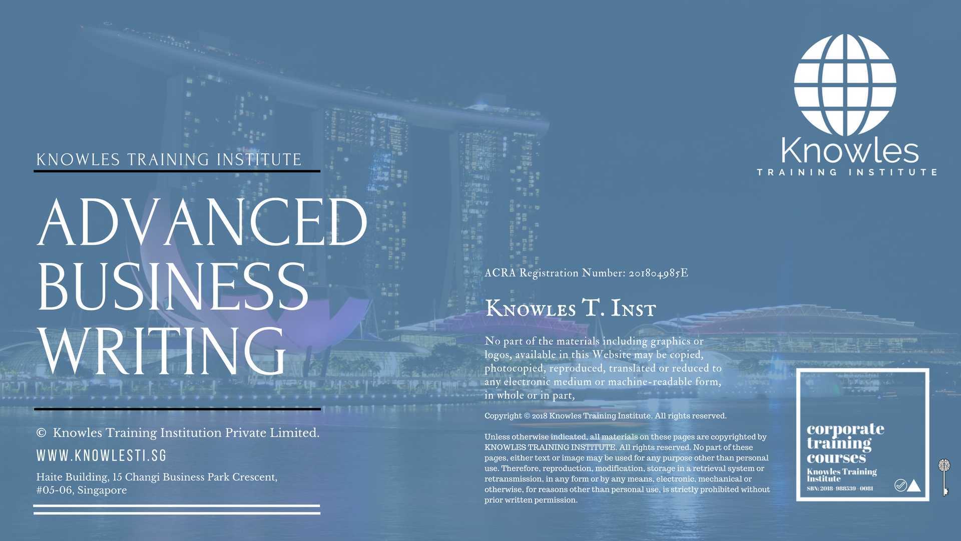 Advanced Business Writing Training Course in Israel