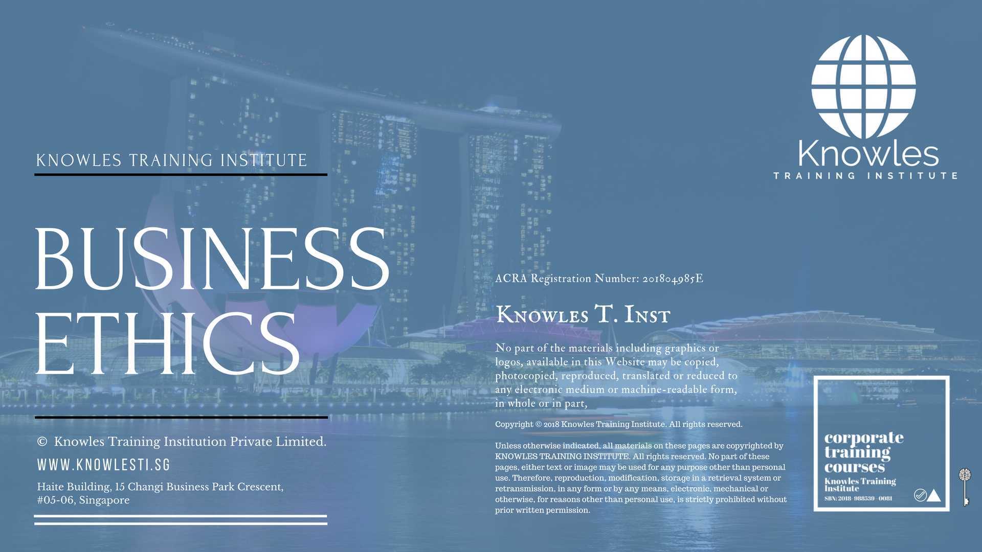 Business Ethics Training Course in Israel