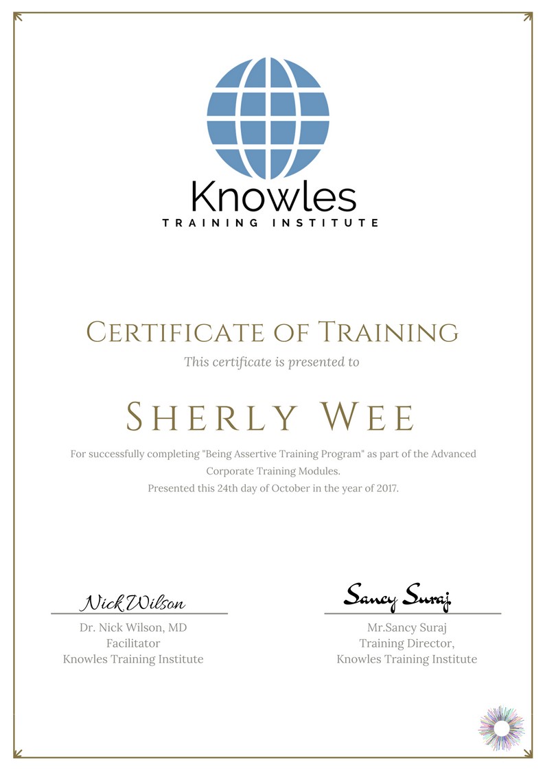 Certification For Being Assertive Training Course in Israel