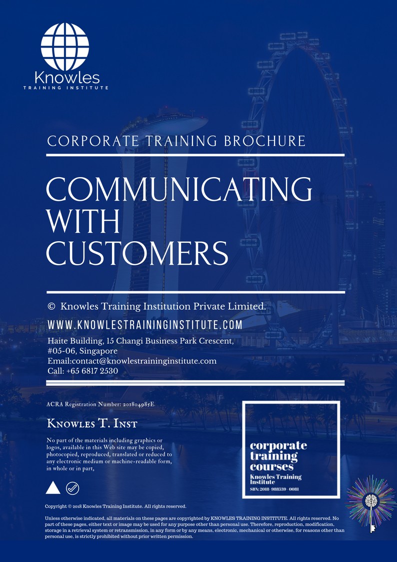 Communicating With Customers Course in Israel Brochure