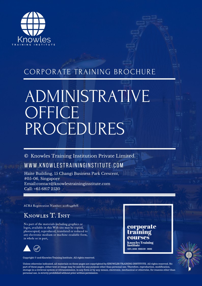 Course Brochure For Administrative Office Procedures in Israel