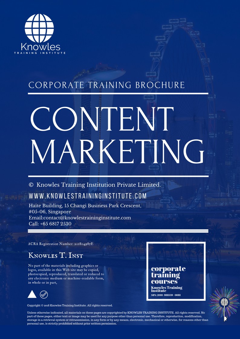 Course Brochure For Content Marketing in Israel