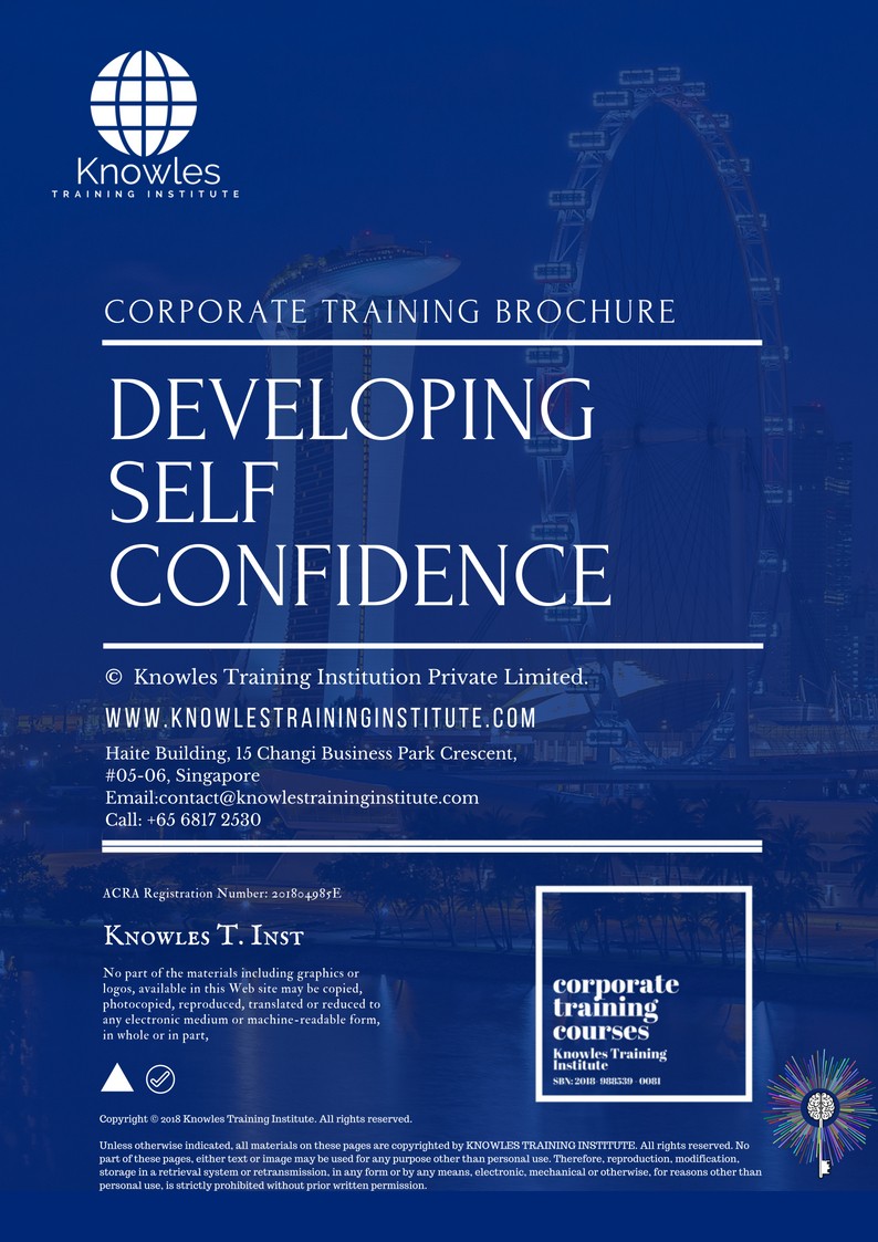 Course Brochure For Developing Self Confidence Course in Israel