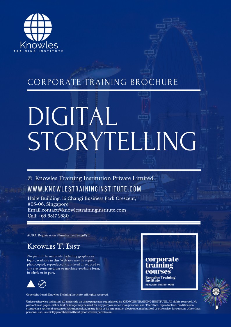 Course Brochure For Digital Storytelling in Israel