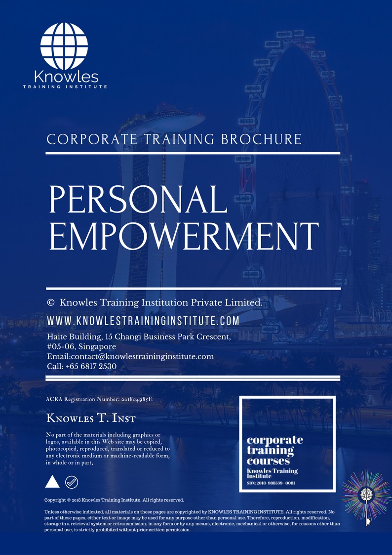 Course Brochure For Personal Empowerment Training Course in Israel