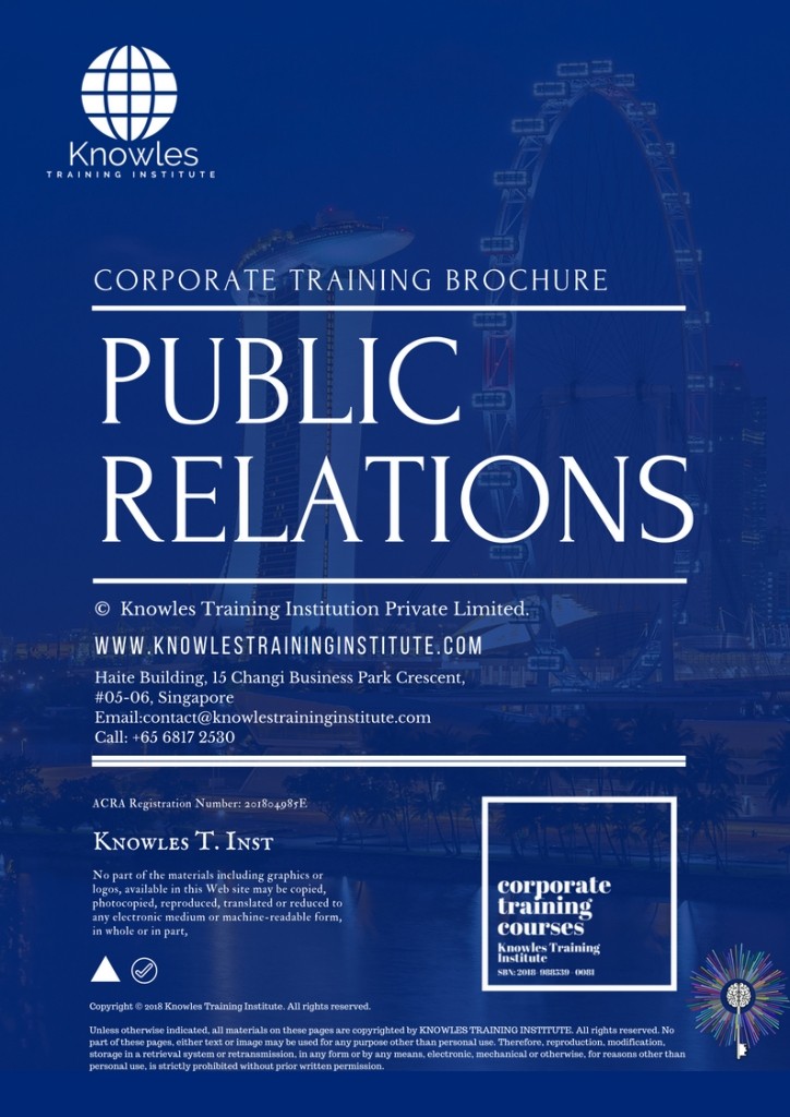 Course Brochure For Public Relations in Israel