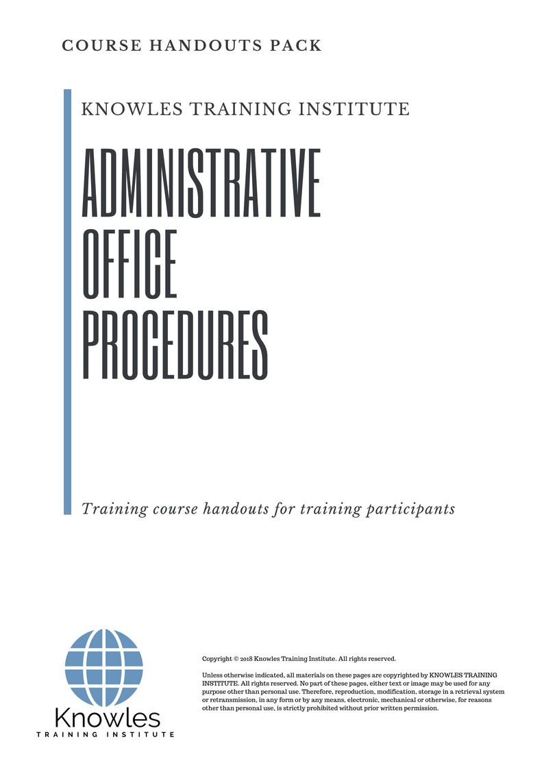 Course Handouts For Administrative Office Procedures in Israel