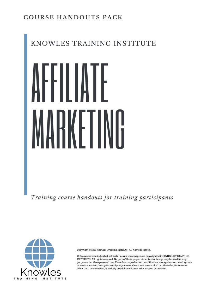 Course Handouts For Affiliate Marketing Course in Israel