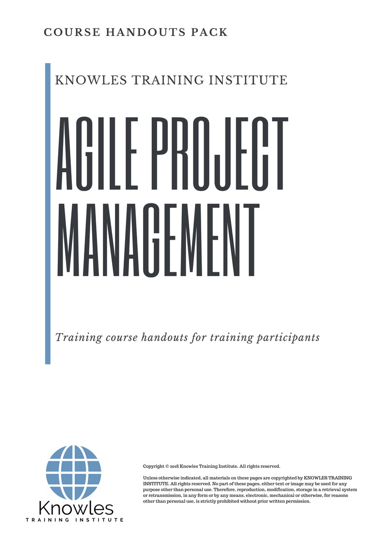 Course Handouts For Agile Project Management Course in Israel