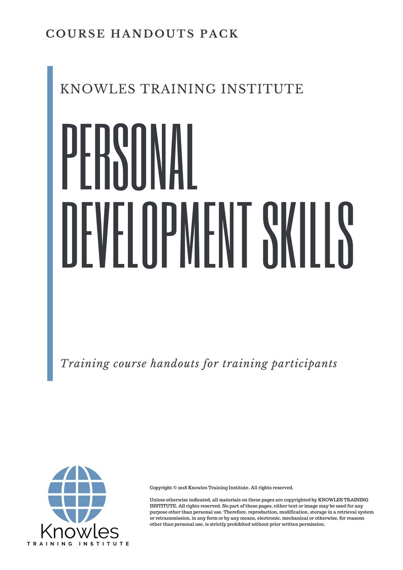 Course Handouts For Personal Development Skills Training Course in Israel
