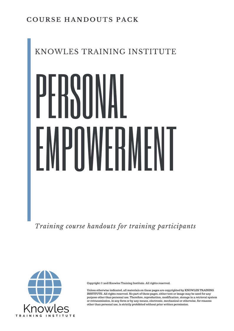 Course Handouts For Personal Empowerment Training Course in Israel