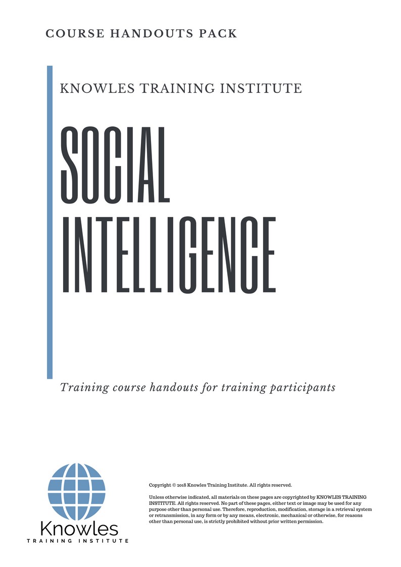 Course Handouts For Social Intelligence Training Course in Israel
