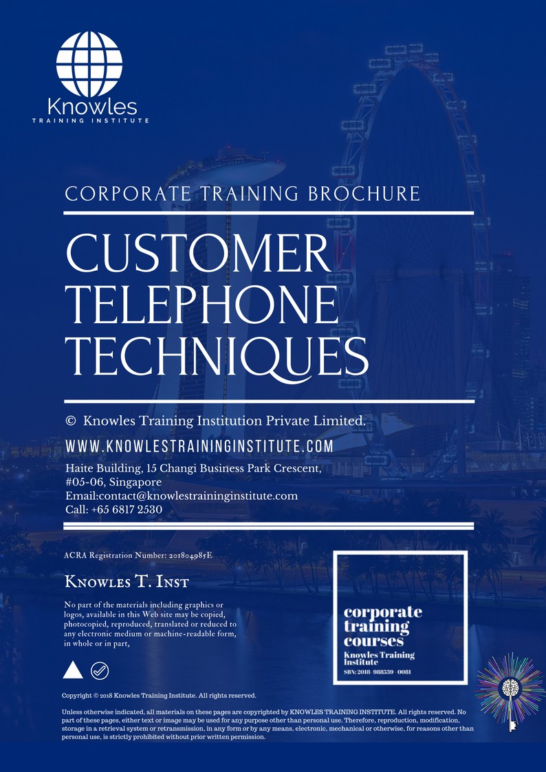 Customer Telephone Techniques Course in Israel Brochure