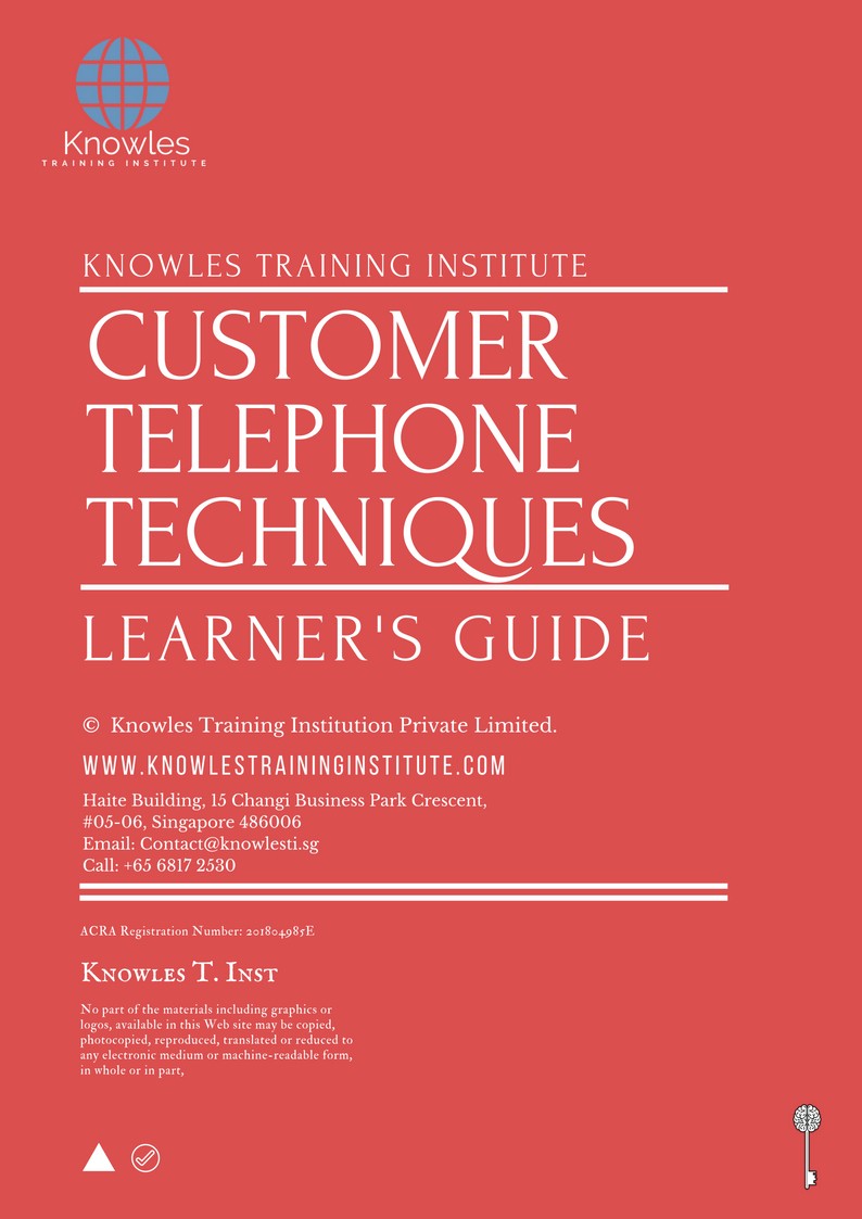 Customer Telephone Techniques Course in Israel Learner’s Guide