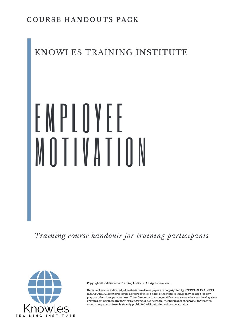 Employee Motivation Training Course in Israel Handouts