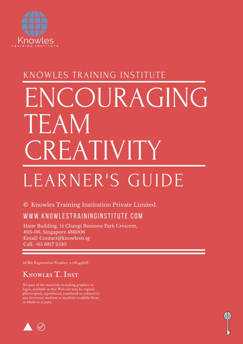 Encouraging Team Creativity Training Course in Israel Learner’s Guide