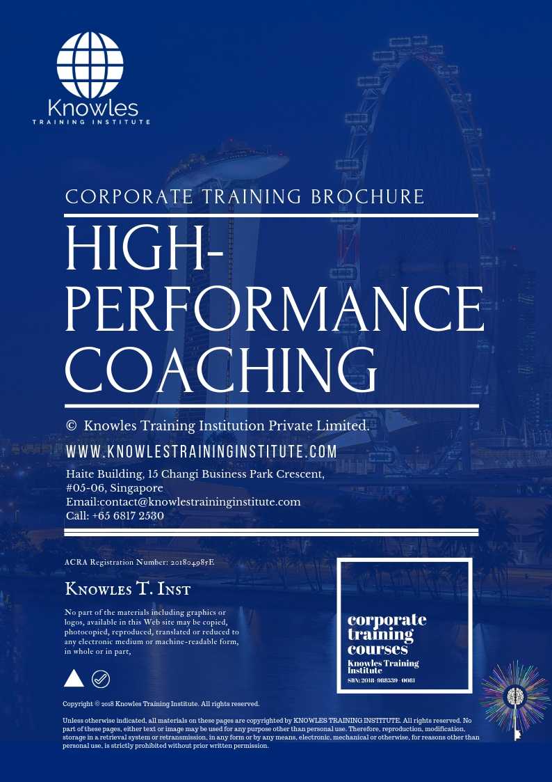 High-Performance Coaching Course in Israel Brochure