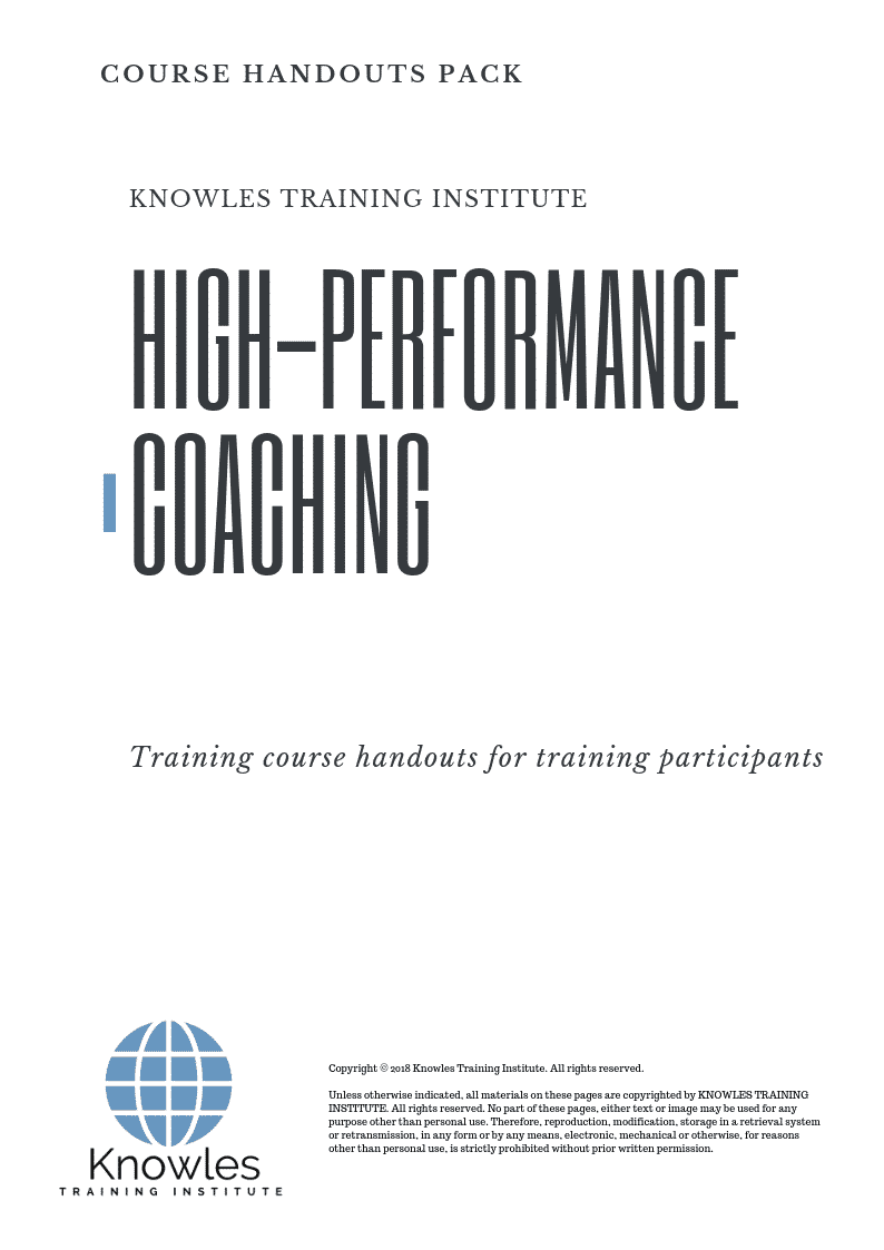 High-Performance Coaching Course in Israel Handouts