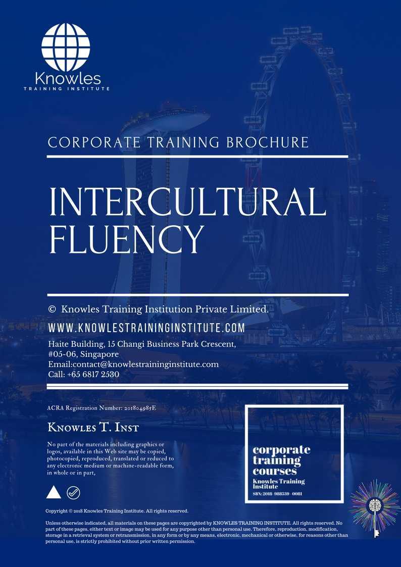 Intercultural Fluency Training Course in Israel Brochure