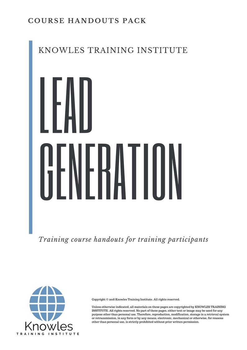 Lead Generation Course in Israel Handouts