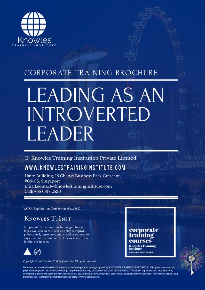 Leading As An Introverted Leader Training Course in Israel Brochure