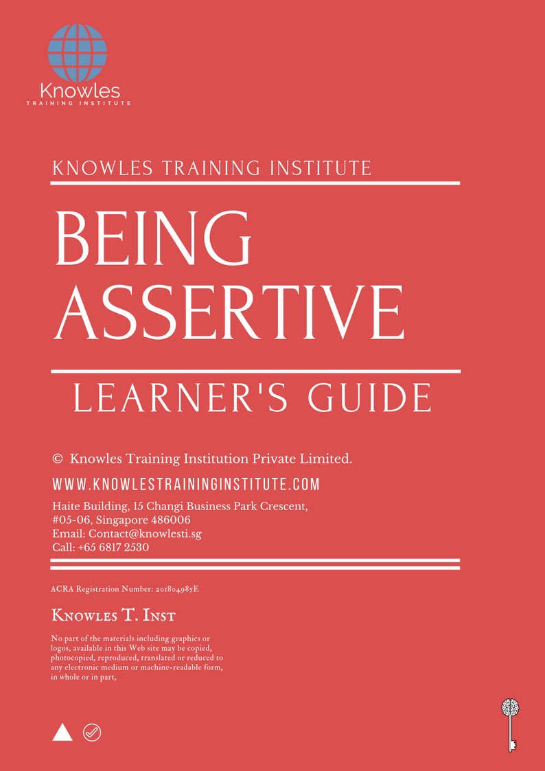 Learner’s Guide For Being Assertive Training Course in Israel
