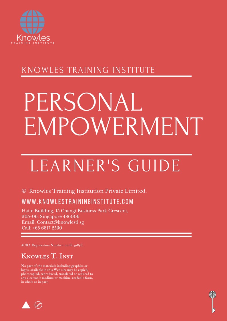 Learner’s Guide For Personal Empowerment Training Course in Israel