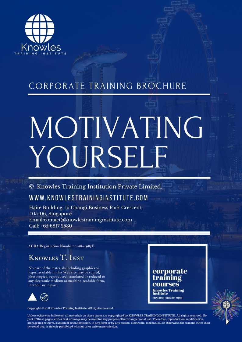 Motivating Yourself Training Course in Israel Brochure