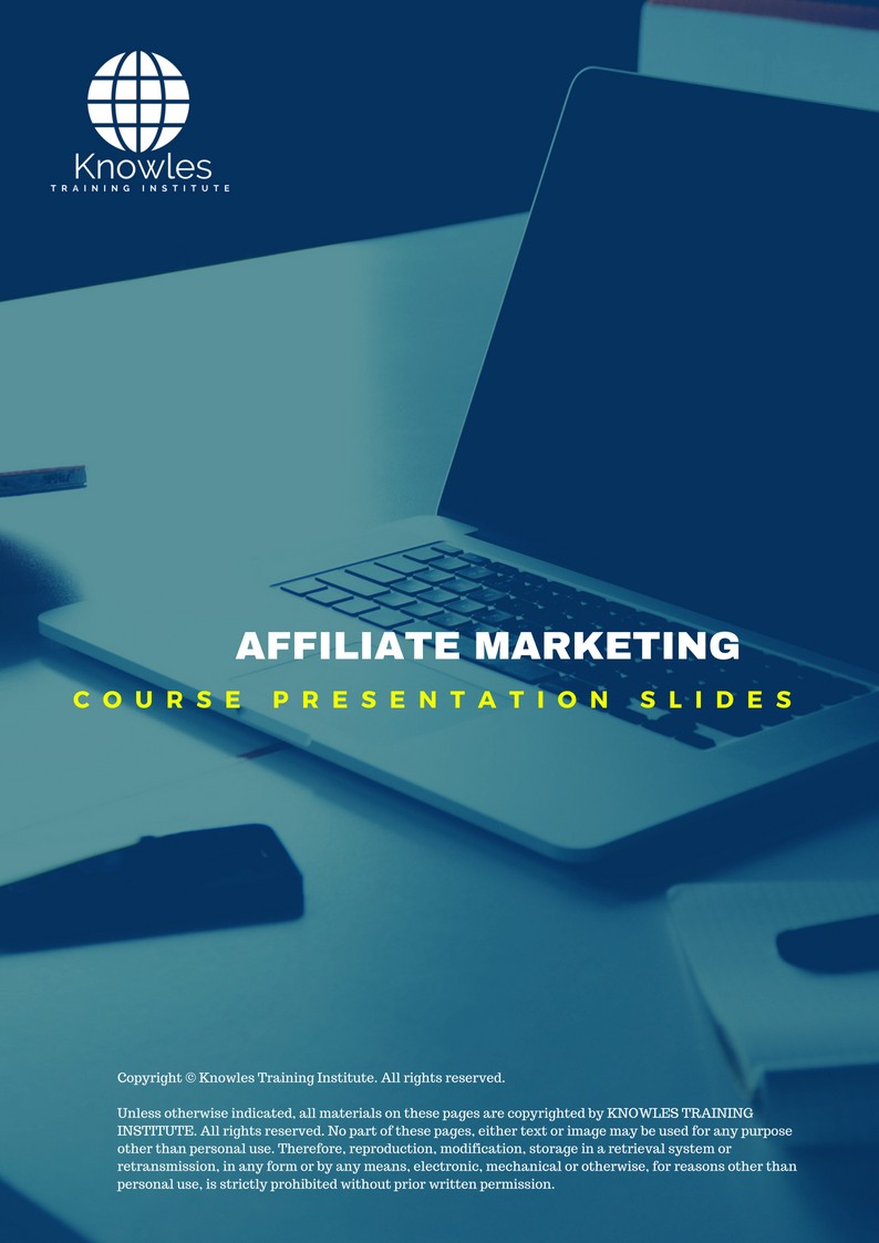 PPT Slides Used During Course For Affiliate Marketing in Israel