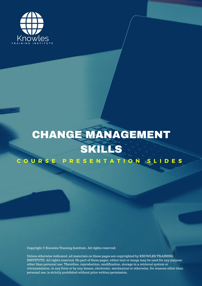 PPT Slides Used During Course For Change Management Skills Training Course in Israel