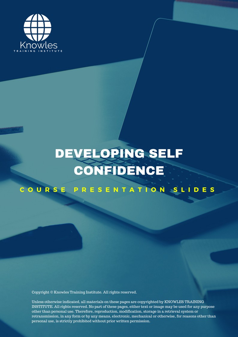 PPT Slides Used During Course For Developing Self Confidence Course in Israel