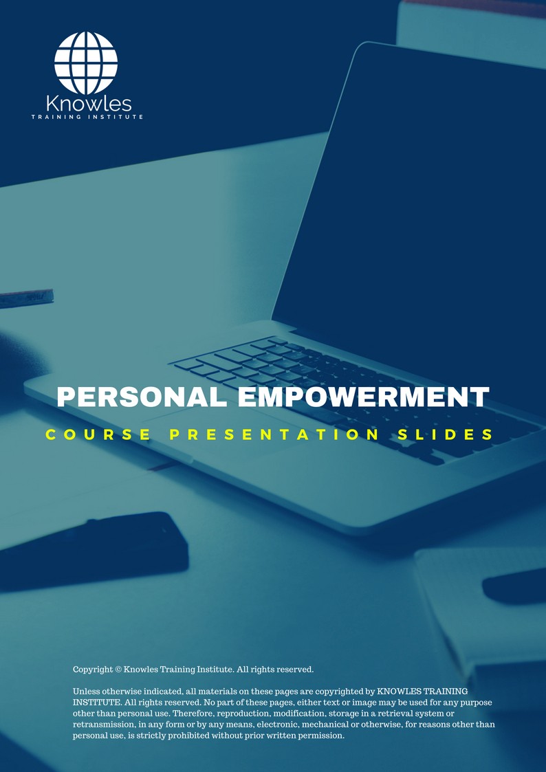 PPT Slides Used During Course For Personal Empowerment Training Course in Israel