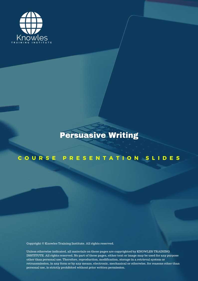 Persuasive Writing in Israel PPT Slides Used During Course