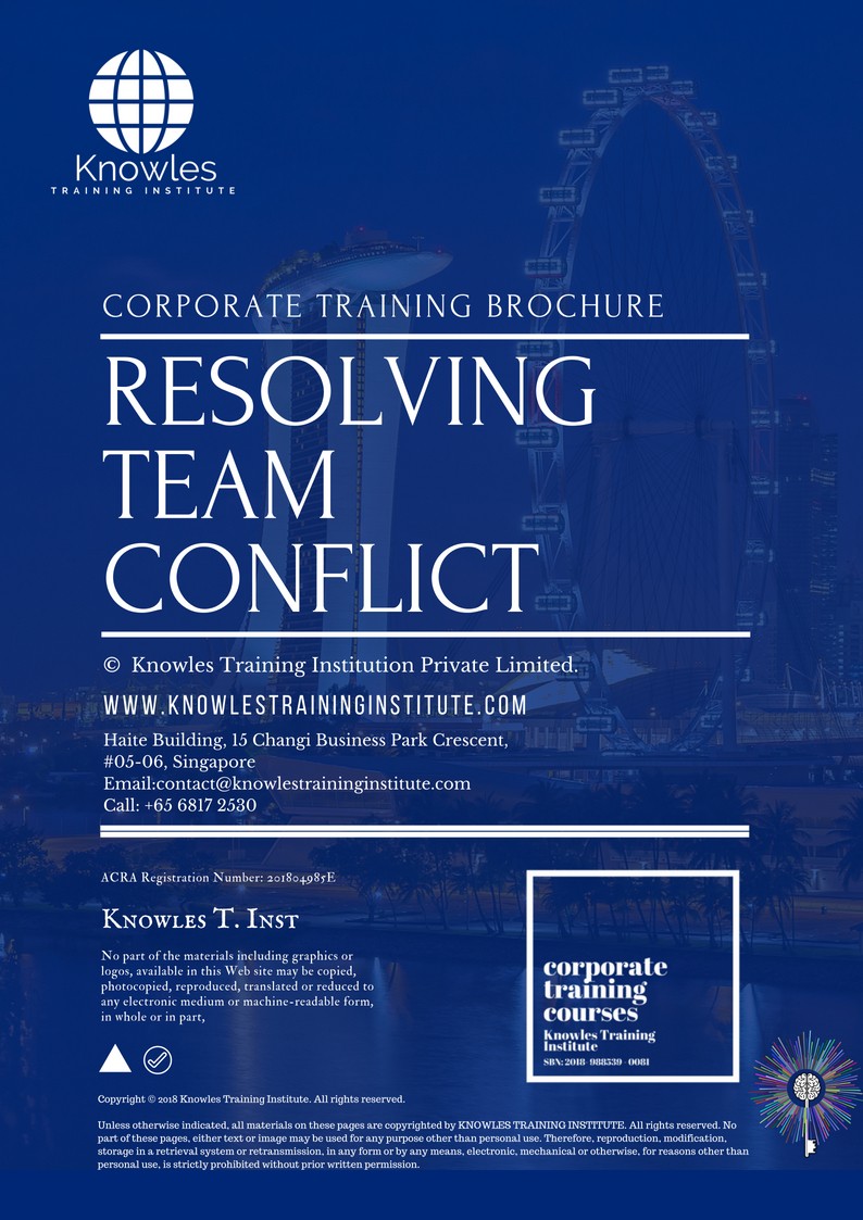 Resolving Team Conflict Course in Israel Brochure