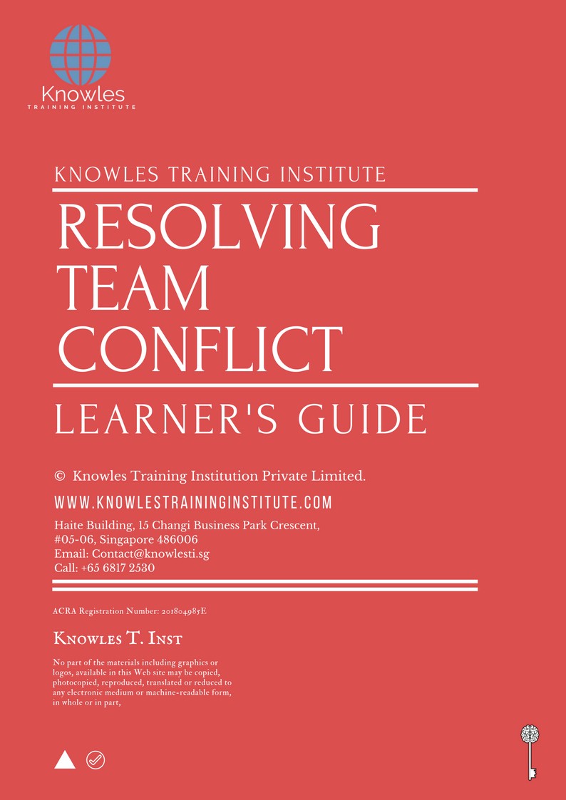 Resolving Team Conflict Course in Israel Learner’s Guide
