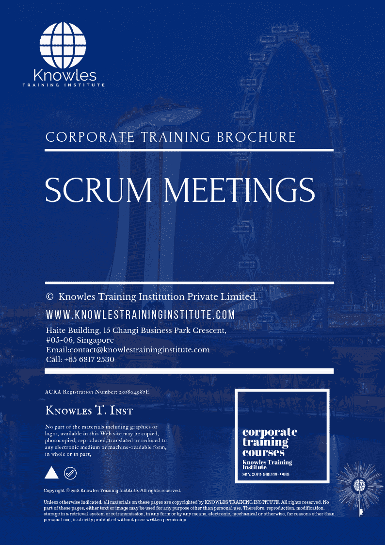 Scrum Meetings Training Course in Israel Brochure