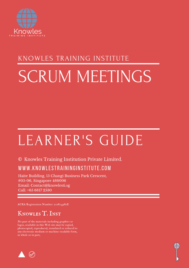 Scrum Meetings Training Course in Israel Learner’s Guide