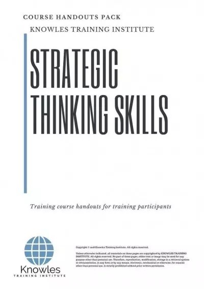 Strategic Thinking Skills Course in Israel Handouts