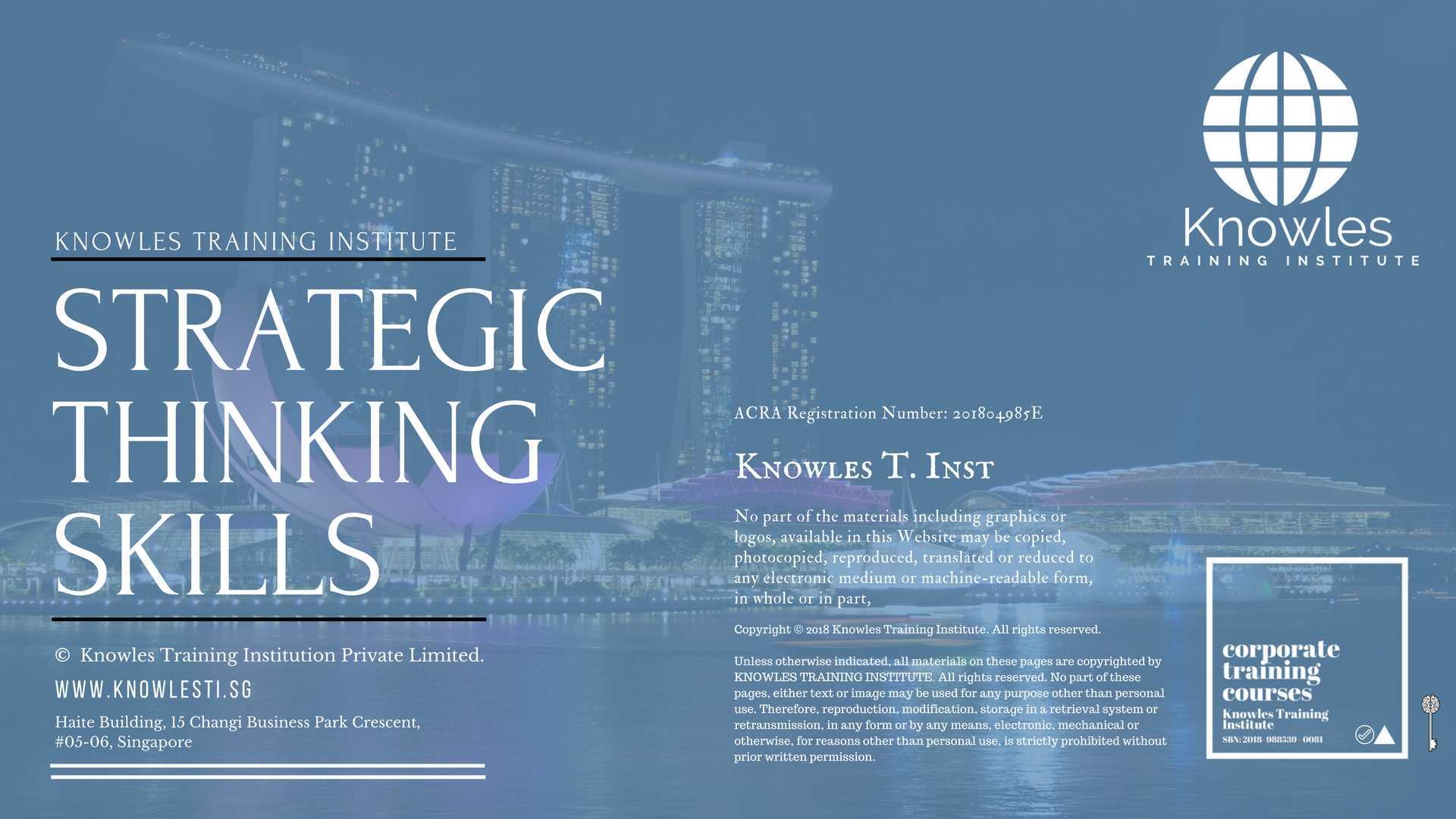 Strategic Thinking Skills Training Course in Israel