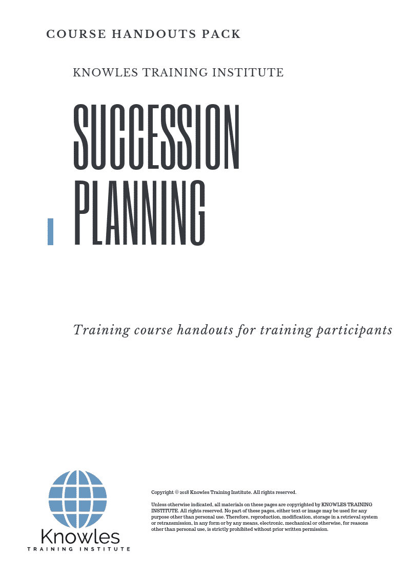 Succession Planning Course in Israel Handouts