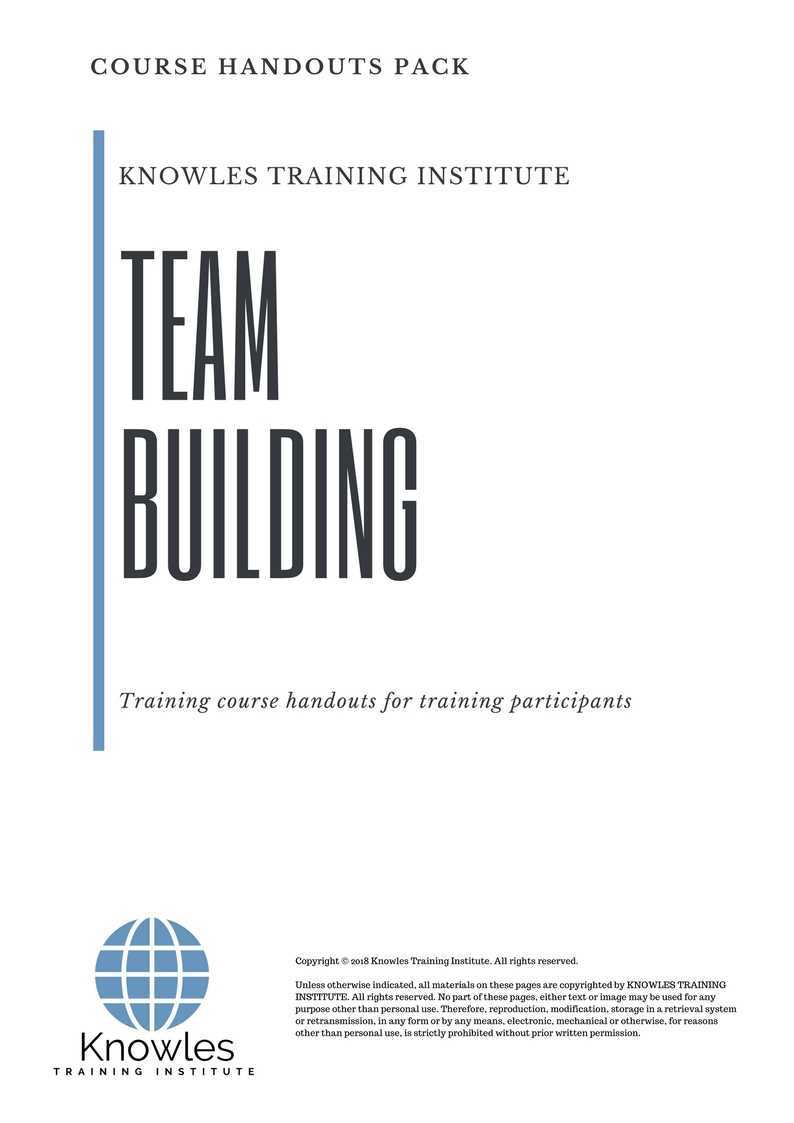 Team Building Training Course in Israel Handouts