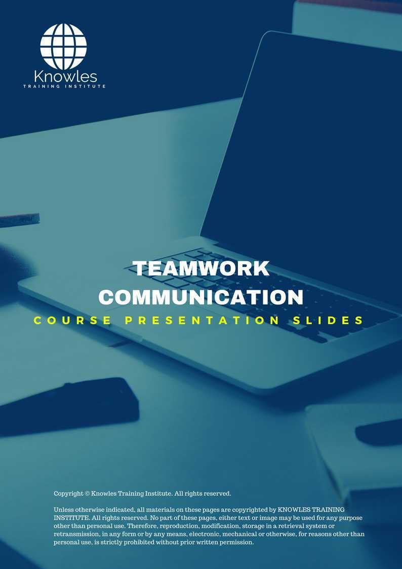 Teamwork Communication Training Course in Israel Presentation Slides