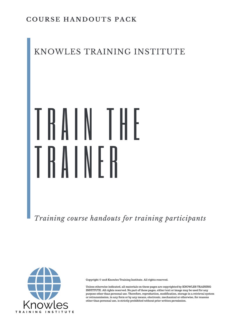 Train The Trainer Course in Israel Handouts