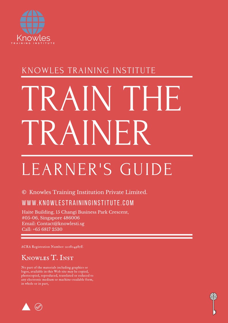 Train The Trainer Program Course in Israel Learner’s guide